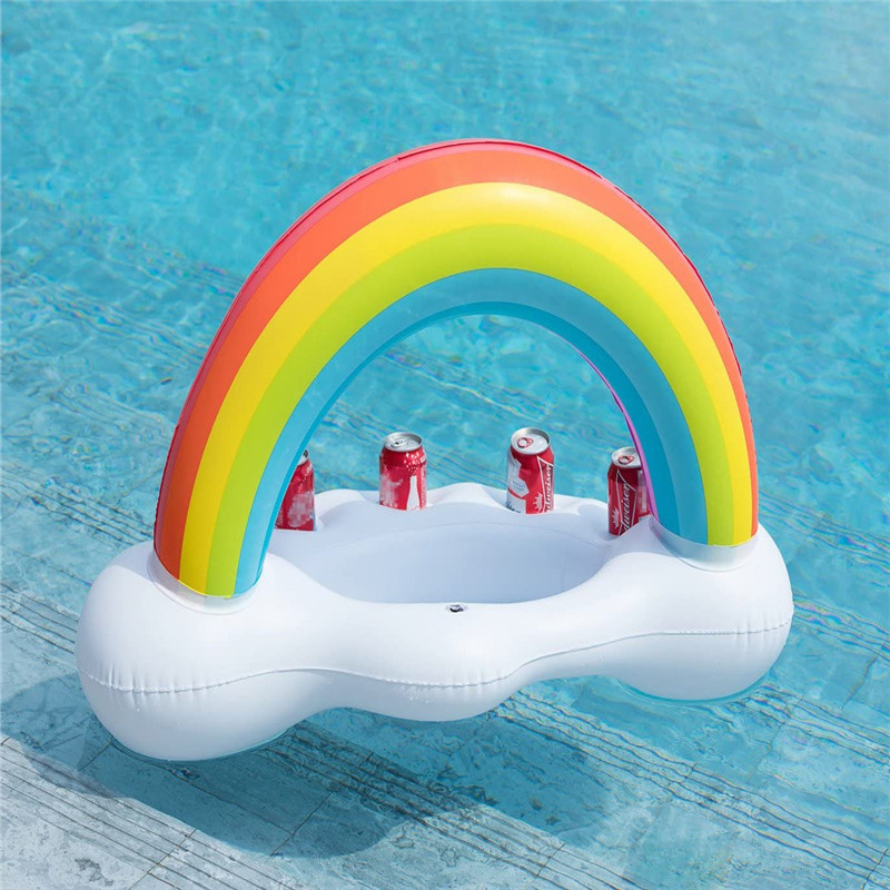 Drikkevarer Frugt Service Bar, Oppustelig Floating Rainbow, Cloud Drink Rack Cup Holder til pool