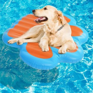 Factory PVC oppustelig flydende pet række til hund, hund float til pool, oppustelig ophold tør flyde til hunde